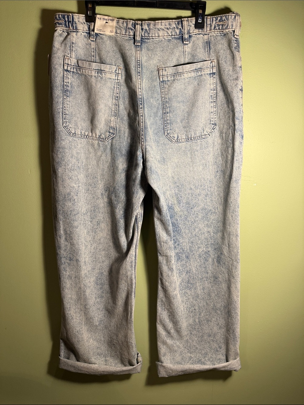 Free People We The Free Palmer Cuffed Jeans LalaLand 32 - Picture 12 of 15